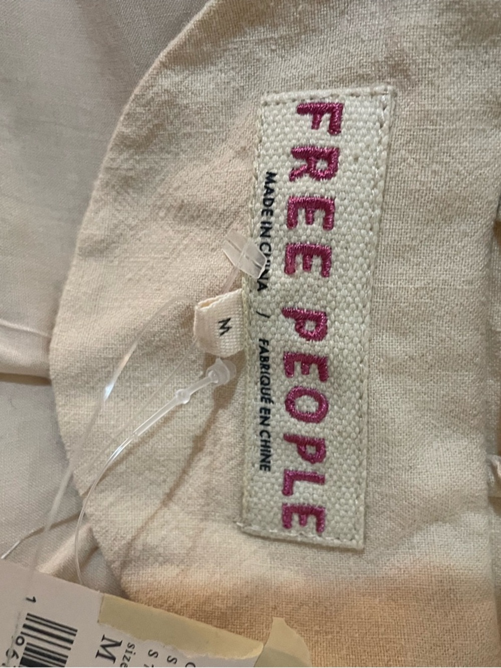 Free People Beige Double-Breasted Blazer Jacket - Picture 12 of 16